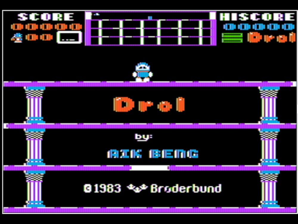 Title Screen of Drol for Apple II
